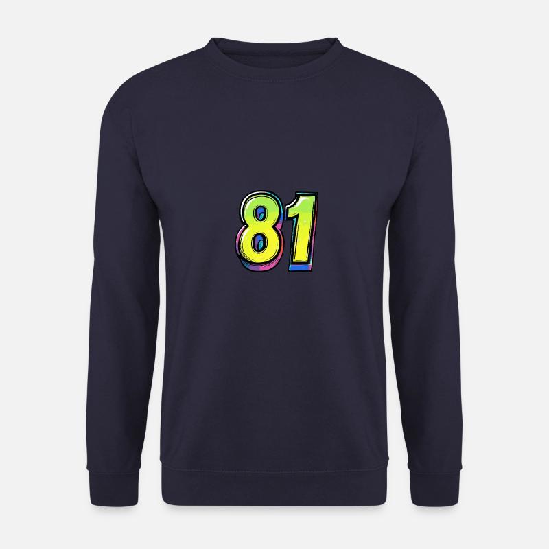 81 Zahl Comic - Unisex Pullover - Navy