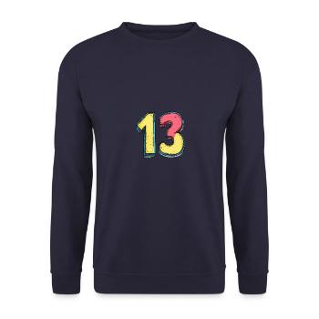 Bande dessinée à 13 chiffres - Sweat-shirt Unisexe - marine - Devant - Alina (178cm) & Michal (187cm)