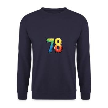 78 Number Comic - Unisex Sweatshirt - navy - Front - Alina (178cm) & Michal (187cm)