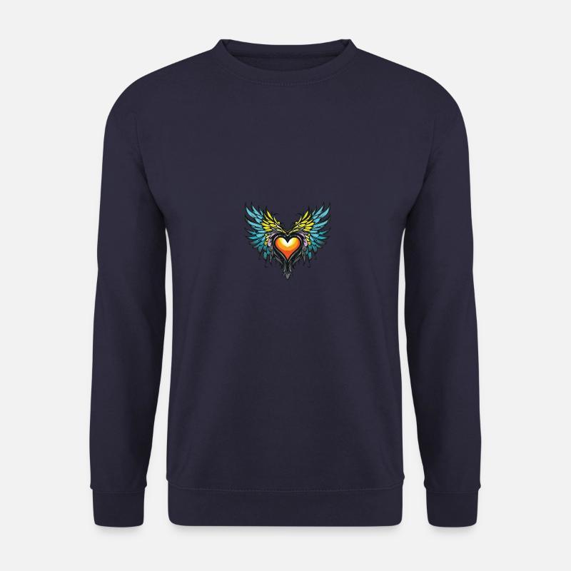 Herz Flügel - Unisex Pullover - Navy