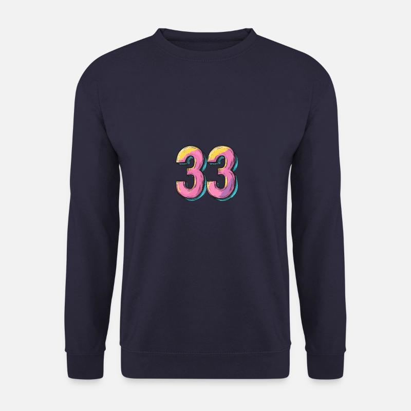 33 Zahl Comic - Unisex Pullover - Navy