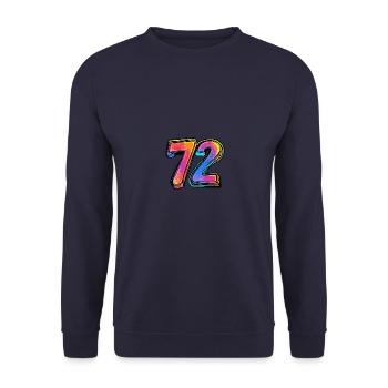 72 Number Comic - Unisex Sweatshirt - navy - Front - Alina (178cm) & Michal (187cm)