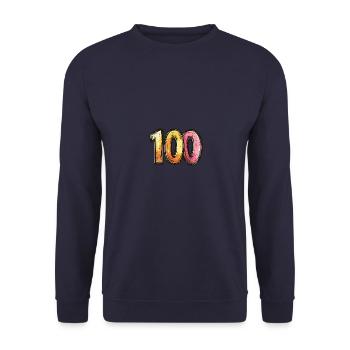 100 Number Comic - Unisex Sweatshirt - navy - Front - Alina (178cm) & Michal (187cm)