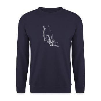 Parent Child Holding Hands - Unisex Sweatshirt - navy - Front - Alina (178cm) & Michal (187cm)