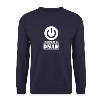 Lustiger Diabetiker Spruch - Diabetic Insulin - Unisex Pullover - Navy - Vorne - Alina (178cm) & Michal (187cm)