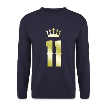 11 Couronne numérique - Sweat-shirt Unisexe - marine - Devant - Alina (178cm) & Michal (187cm)