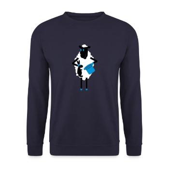 Sheep Trick / Sheep Trick (3c) - Unisex Sweatshirt - navy - Front - Alina (178cm) & Michal (187cm)