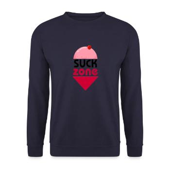 SUCK BEREICH - Unisex Pullover - Navy - Vorne - Alina (178cm) & Michal (187cm)