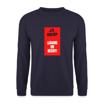 TE GUSTO?,DAME UN BESO!! - Sweat-shirt Unisexe - marine - Devant - Alina (178cm) & Michal (187cm)