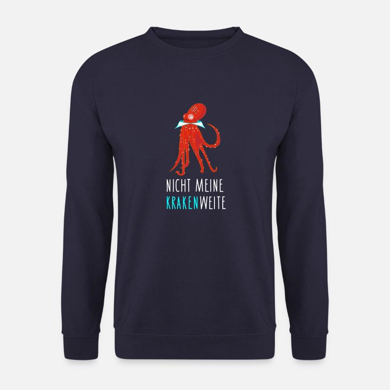 Lustige Krake mit Wortspiel - Unisex Pullover - Navy