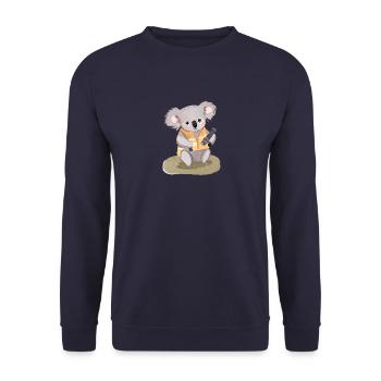 Adventurer Koala Finn - Unisex Sweatshirt - navy - Front - Alina (178cm) & Michal (187cm)