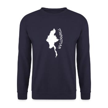 Myanmar Tourist Reise Asien Birma Burma - Unisex Pullover - Navy - Vorne - Alina (178cm) & Michal (187cm)