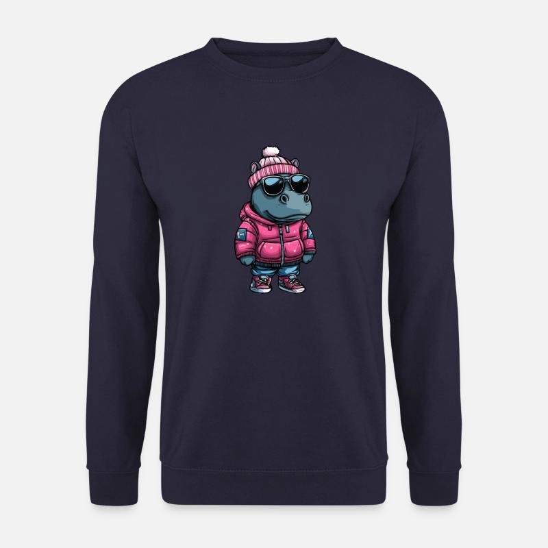 Nilpferd Winter - Unisex Pullover - Navy
