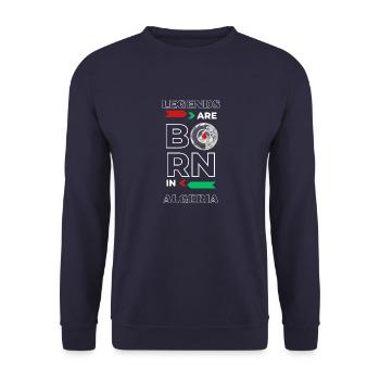 LEGENDS BORN IN ALGERIA - Unisex Sweatshirt - navy - Front - Alina (178cm) & Michal (187cm)