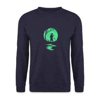 Ninja design abstrait - Sweat-shirt Unisexe - marine - Devant - Alina (178cm) & Michal (187cm)