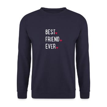 Bester Freund - Unisex Pullover - Navy - Vorne - Alina (178cm) & Michal (187cm)