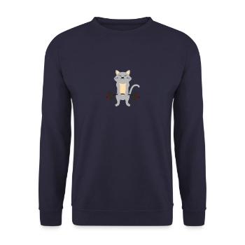 Haltérophiles pour chats - Sweat-shirt Unisexe - marine - Devant - Alina (178cm) & Michal (187cm)