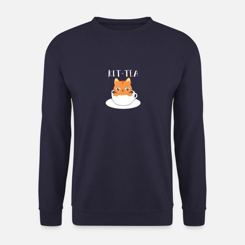 Katzen Tee Tasse - Unisex Pullover - Navy