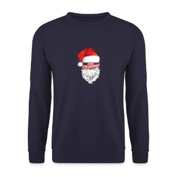 Festive Santa Cheer - Unisex Sweatshirt - navy - Front - Alina (178cm) & Michal (187cm)