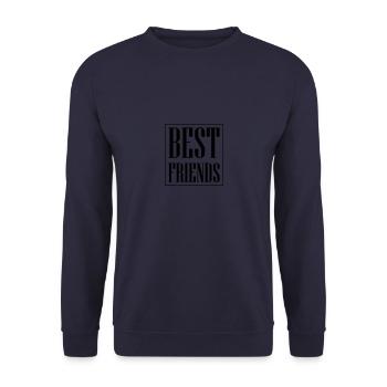 Beste Freunde - Unisex Pullover - Navy - Vorne - Alina (178cm) & Michal (187cm)