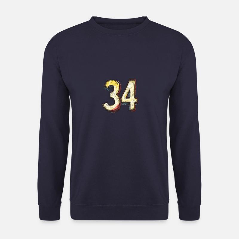 34 Zahl Comic - Unisex Pullover - Navy