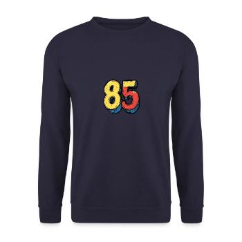 85 Number Comic - Unisex Sweatshirt - navy - Front - Alina (178cm) & Michal (187cm)