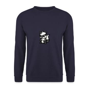 Skunk Cool Animal - Unisex Sweatshirt - navy - Front - Alina (178cm) & Michal (187cm)