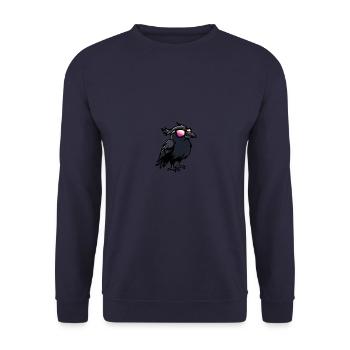 Rabe Krähe Cool Tier - Unisex Pullover - Navy - Vorne - Alina (178cm) & Michal (187cm)