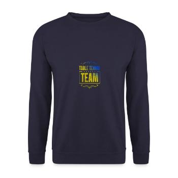 Table Tennis Crew - Unisex Pullover - Navy - Vorne - Alina (178cm) & Michal (187cm)