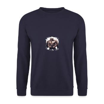 Adler Muskeln - Unisex Pullover - Navy - Vorne - Alina (178cm) & Michal (187cm)