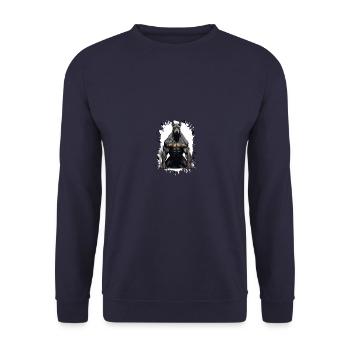 Doberman Dog Muscles - Unisex Sweatshirt - navy - Front - Alina (178cm) & Michal (187cm)