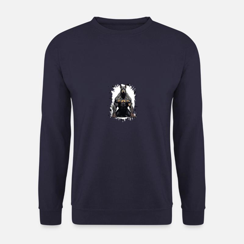 Doberman Hund Muskeln - Unisex Pullover - Navy