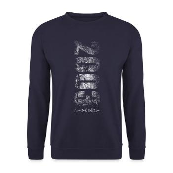 Original 2003 Limited Edition - Geschenk - Unisex Pullover - Navy - Vorne - Alina (178cm) & Michal (187cm)