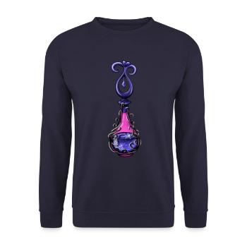 Blue Magic Bottle - Unisex Sweatshirt - navy - Front - Alina (178cm) & Michal (187cm)