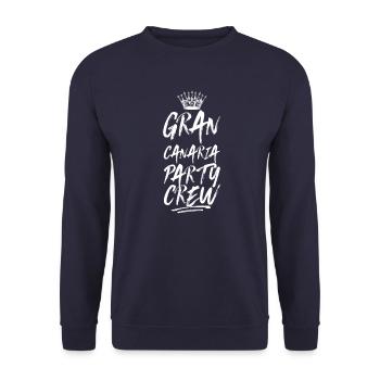 Dicton de l’équipe de fête de Gran Canaria - Sweat-shirt Unisexe - marine - Devant - Alina (178cm) & Michal (187cm)