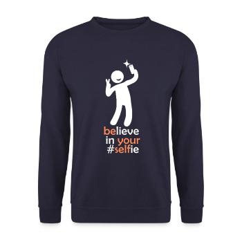 Croyez en vous / votre selfie - Sweat-shirt Unisexe - marine - Devant - Alina (178cm) & Michal (187cm)