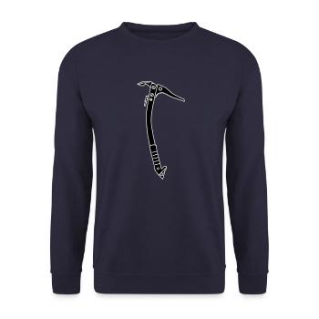 Eispickel Klettern 2 - Unisex Pullover - Navy - Vorne - Alina (178cm) & Michal (187cm)