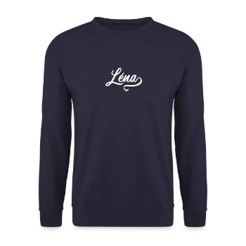 Léna - Prénom - Sweat-shirt Unisexe - marine - Devant - Alina (178cm) & Michal (187cm)