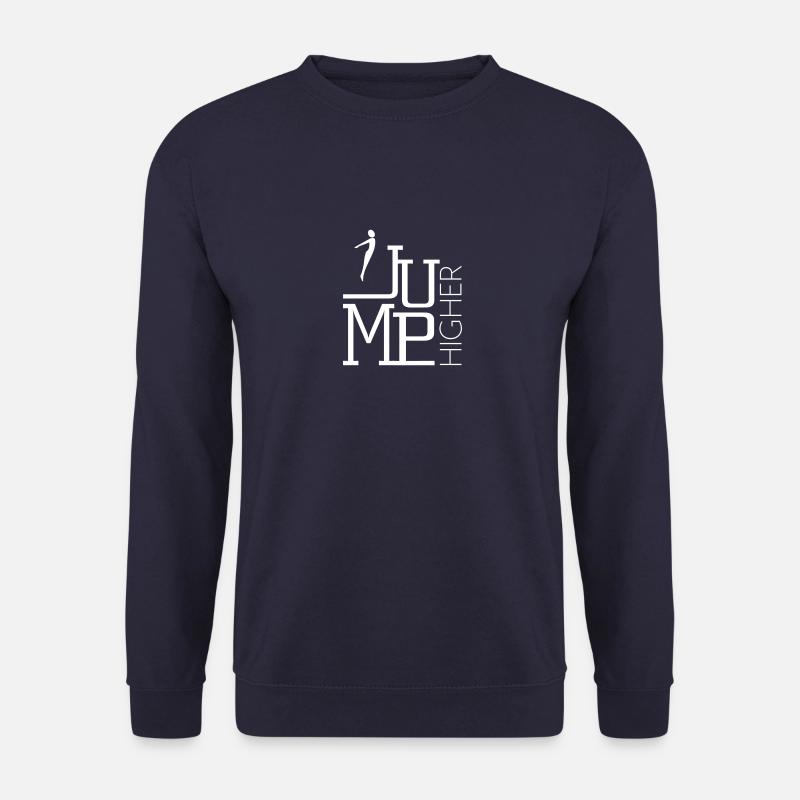 Jump Higher – Jumping Trampolin Springen - Unisex Pullover - Navy