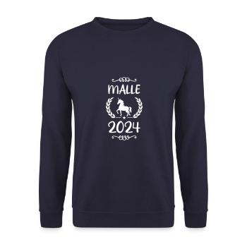 Malle 2024 Einhorn Mallorca - Unisex Pullover - Navy - Vorne - Alina (178cm) & Michal (187cm)