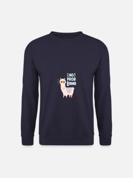 cooles Lama - Unisex Pullover - Navy