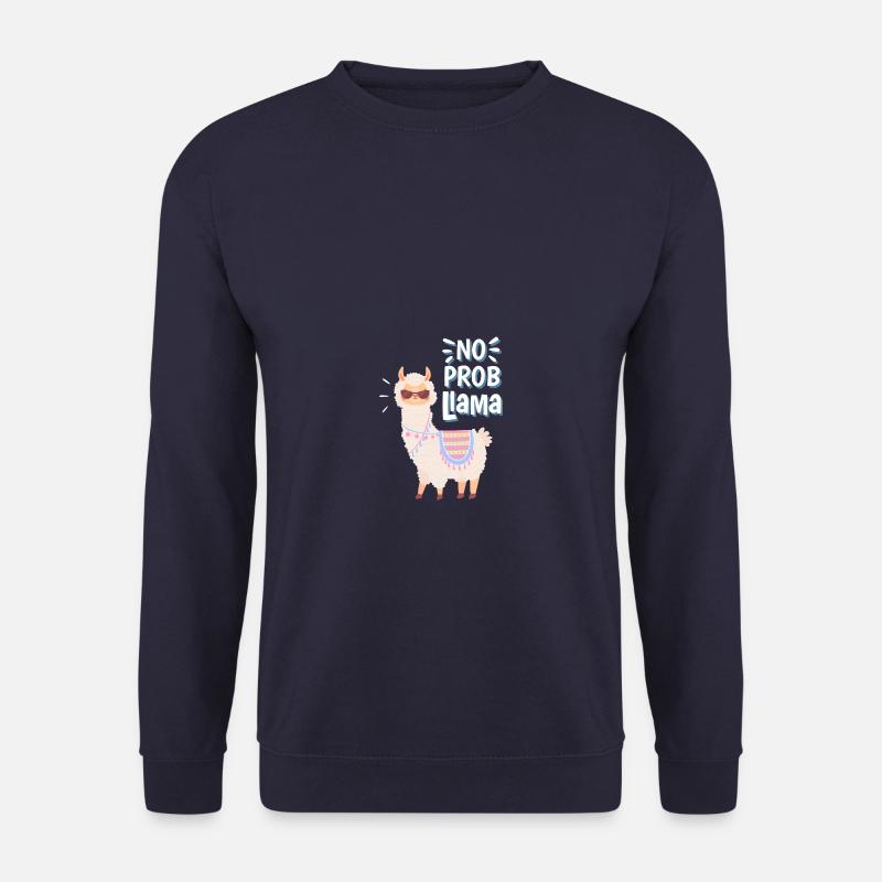 cooles Lama - Unisex Pullover - Navy