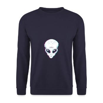 Alien - Unisex Pullover - Navy - Vorne - Alina (178cm) & Michal (187cm)
