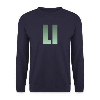 Vorname LI grün - Unisex Pullover - Navy - Vorne - Alina (178cm) & Michal (187cm)