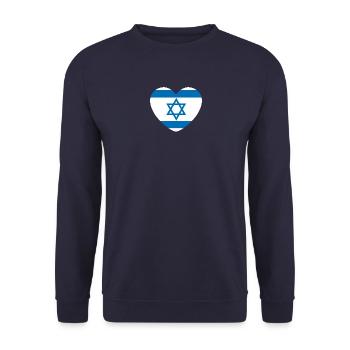 Cœur d’Israël - Sweat-shirt Unisexe - marine - Devant - Alina (178cm) & Michal (187cm)
