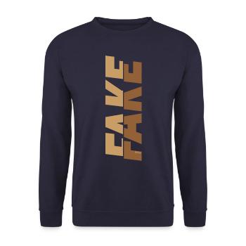 Fake superscript - Unisex Sweatshirt - navy - Front - Alina (178cm) & Michal (187cm)