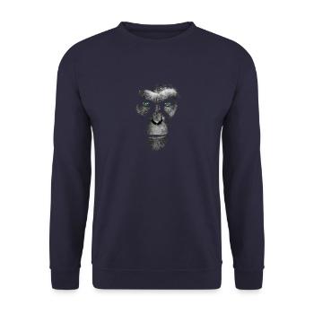 AAP green eyes - Unisex Sweatshirt - navy - Front - Alina (178cm) & Michal (187cm)