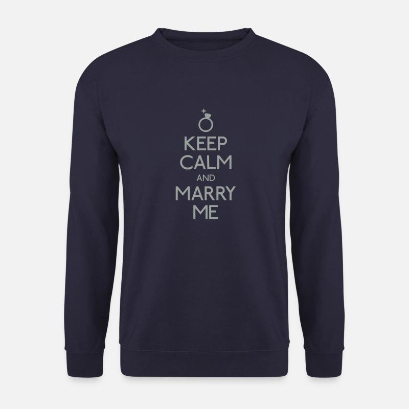 keep calm and marry me - Unisex Sweatshirt - navy
