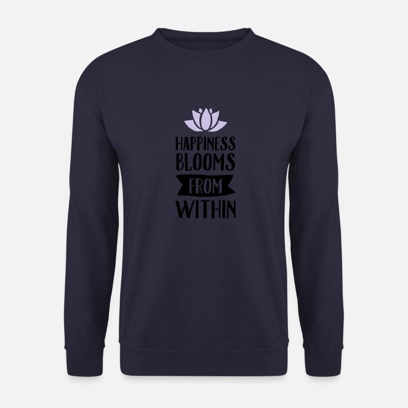 Happiness Blooms From Within - Unisex Sweatshirt - navy