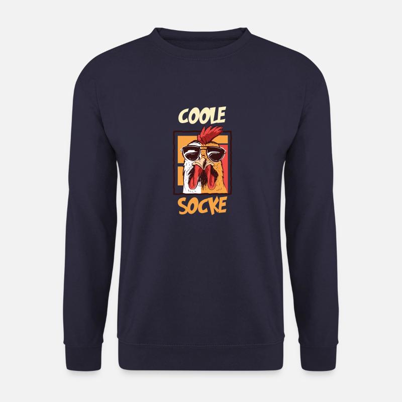 Coole Socke Cooles Hühnchen mit Sonnenbrille Huhn - Unisex Pullover - Navy